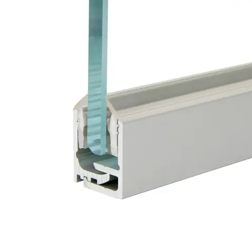 2-Part Aluminum U-Channel Pre-Drilled - 5/16" to 11/16" Glass - Satin Anodized 59" Stock Length - pack of 2 2-Part Aluminum U-Channel Pre-Drilled - 5/16" to 11/16" Glass - Satin Anodized 59" Stock Length - pack of 2