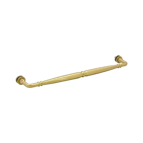 24" Baroque Style Towel Bar Single-Sided for 1/4" to 1/2" Glass - Satin Brass 24" Baroque Style Towel Bar Single-Sided for 1/4" to 1/2" Glass - Satin Brass