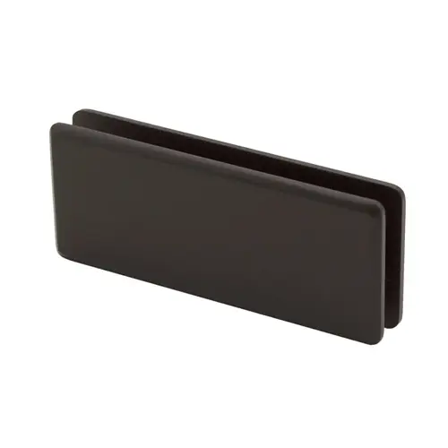 Beveled 180 Degree Glass to Glass Clamp, Brass Material, 3/8" to 1/2" Glazing Thickness, Oil Rubbed Bronze Finish