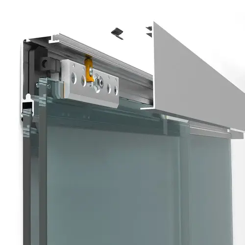 Compact 161 Single Sliding Door With Fixed Panel Kit - Satin Anodized Compact 161 Single Sliding Door With Fixed Panel Kit - Satin Anodized