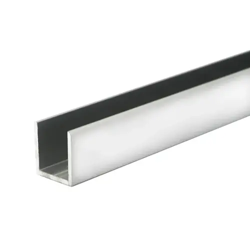 1" x 1" U-Channel - 12" Long Sample - Brite Chrome Anodized 1" x 1" U-Channel - 12" Long Sample - Brite Chrome Anodized