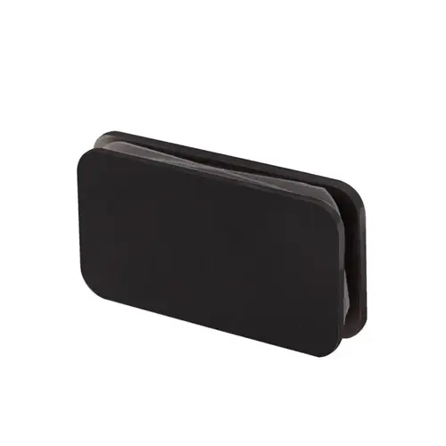 Square 180 Degree Glass-to-Glass Clamp, Brass Material, 3/8" To 1/2" Glazing Thickness, Oil Rubbed Bronze Finish