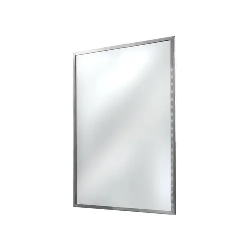 Anti-Theft Framed Mirror 18" x 24" - Brushed Stainless