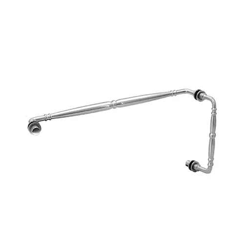 8" x 18" Baroque Pull/Towel Bar Combo for 1/4" to 1/2" Glass - Polished Chrome 8" x 18" Baroque Pull/Towel Bar Combo for 1/4" to 1/2" Glass - Polished Chrome