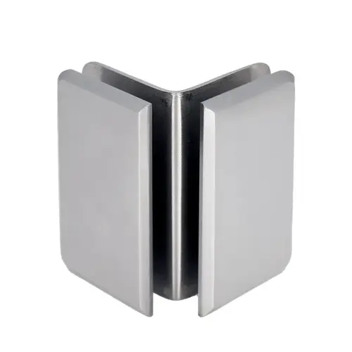 FHC BFC1090CH Preston Series 90 Degree Glass-to-Glass Bracket, Brass Material, 3/8" To 1/2" Glazing Thickness, Polished Chrome Finish Preston Series 90 Degree Glass-to-Glass Bracket, Brass Material, 3/8" To 1/2" Glazing Thickness, Polished Chrome Finish