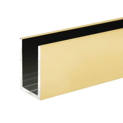 1" x 1-1/2" Deep U-Channel Polished Brass 36" Length 1" x 1-1/2" Deep U-Channel Polished Brass 36" Length