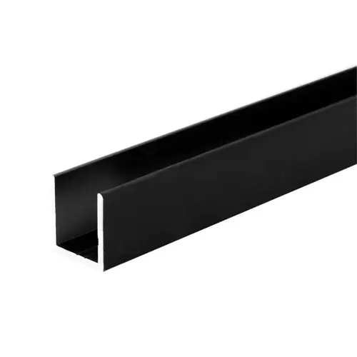 Wet Glaze 1" X 1" U-Channel- Matte Black Anodized 120" Length Wet Glaze 1" X 1" U-Channel- Matte Black Anodized 120" Length
