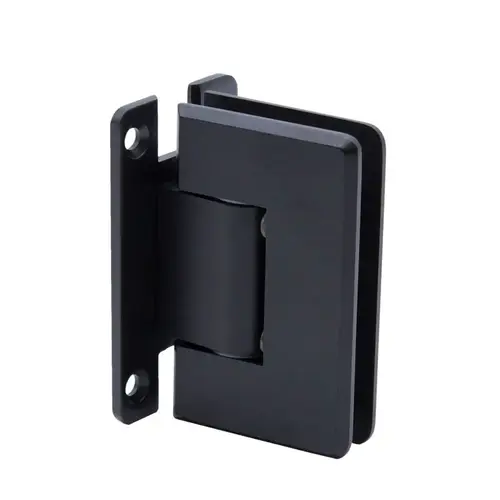 Carolina Beveled Wall Mount Hinge Adjustable, Brass and Stainless Steel Full Back Plate, 3/8" to 1/2" Glazing Thickness, Oil Rubbed Bronze Finish