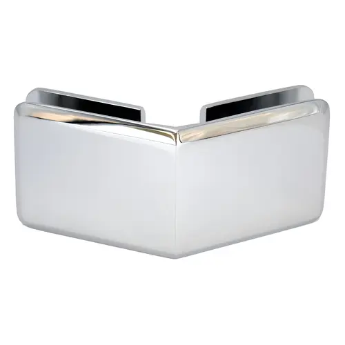 FHC CBU135CH Beveled 135 Degree Glass-to-Glass Clamp, Brass Material, 3/8" to 1/2" Glazing Thickness, Polished Chrome Finish Beveled 135 Degree Glass-to-Glass Clamp, Brass Material, 3/8" to 1/2" Glazing Thickness, Polished Chrome Finish