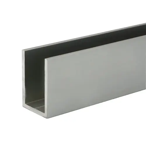 Wet Glaze 1" X 1-1/2" Deep U-Channel- Satin Anodized 4" Sample Wet Glaze 1" X 1-1/2" Deep U-Channel- Satin Anodized 4" Sample