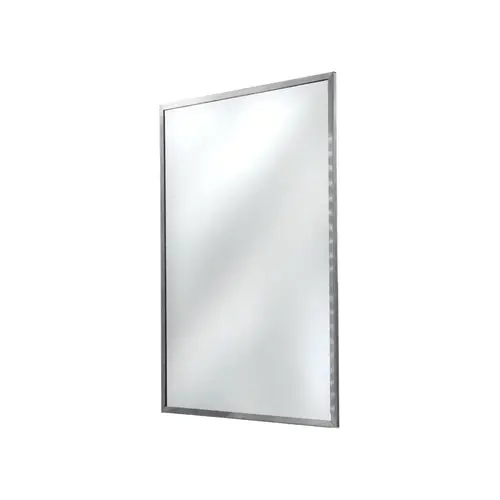 Anti-Theft Framed Mirror 24" x 36" - Brushed Stainless Anti-Theft Framed Mirror 24" x 36" - Brushed Stainless