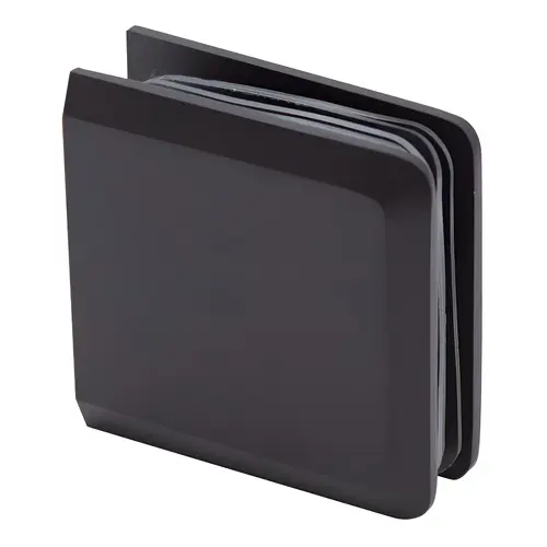 Beveled Wall Mount Clamp, Brass Material, 3/8" to 1/2" Glazing Thickness, Beveled Profile, Oil Rubbed Bronze Finish