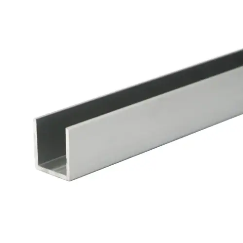 1" x 1" U-Channel - 12" Long Sample - Satin Anodized 1" x 1" U-Channel - 12" Long Sample - Satin Anodized