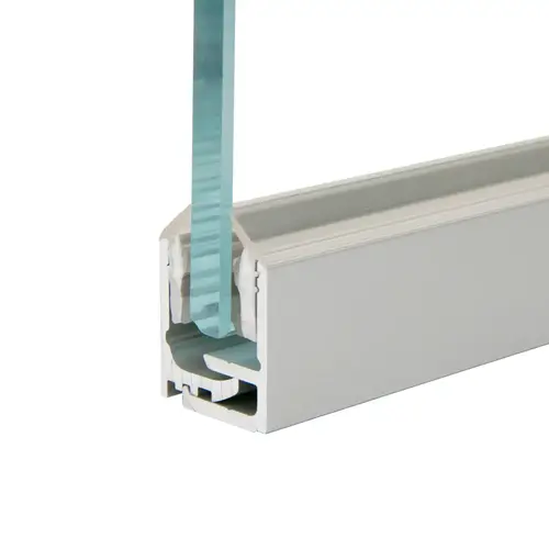 2-Part Aluminum U-Channel Pre-Drilled - 5/16" to 11/16" Glass - Satin Anodized - 196" Stock Length 2-Part Aluminum U-Channel Pre-Drilled - 5/16" to 11/16" Glass - Satin Anodized - 196" Stock Length