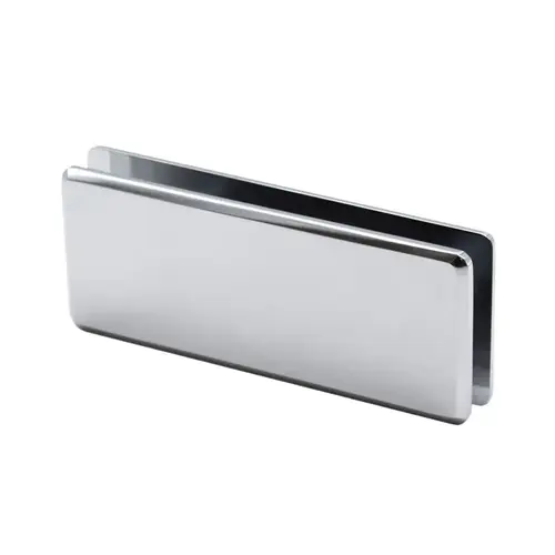 Beveled 180 Degree Glass to Glass Clamp, Brass Material, 3/8" to 1/2" Glazing Thickness, Polished Chrome Finish