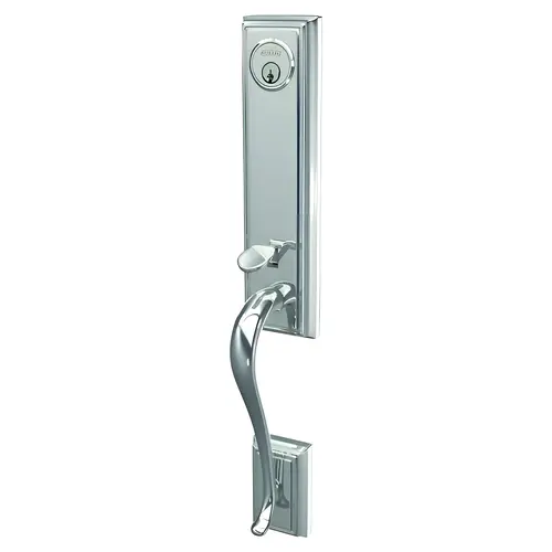 Custom 3/4 Trim Addison Exterior Active Handleset Only with C Keyway Bright Chrome Finish Custom 3/4 Trim Addison Exterior Active Handleset Only with C Keyway Bright Chrome Finish