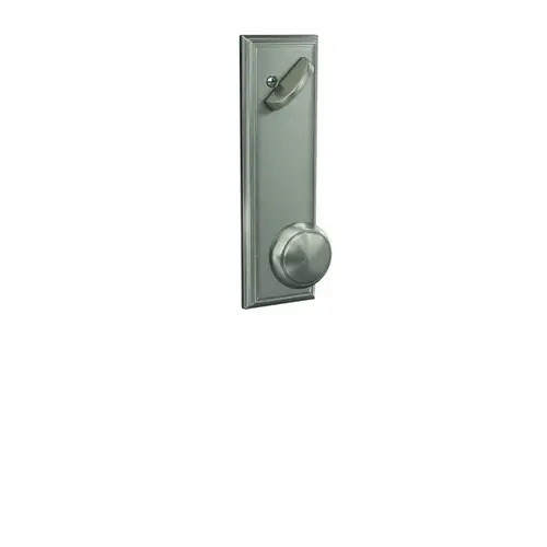 Custom Andover Knob with Addison Escutcheon Interior Active Trim with 16680 Latch and 10269 Strike Satin Nickel Finish Custom Andover Knob with Addison Escutcheon Interior Active Trim with 16680 Latch and 10269 Strike Satin Nickel Finish