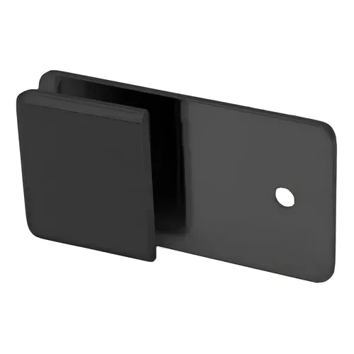 Beveled Y Inline Glass Clamp for Fixed Panel, Brass Material, 3/8" To 1/2" Glazing Thickness, 3/4" Hole Diameter Required, Oil Rubbed Bronze Finish
