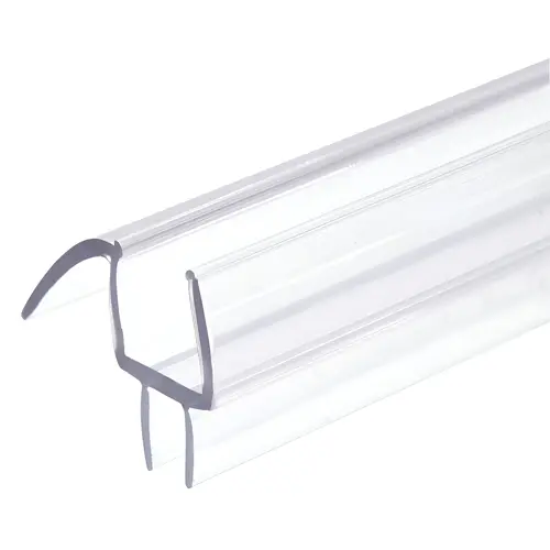Clear Bottom Wipe Drip Rail for 1/4" Glass  36" Length