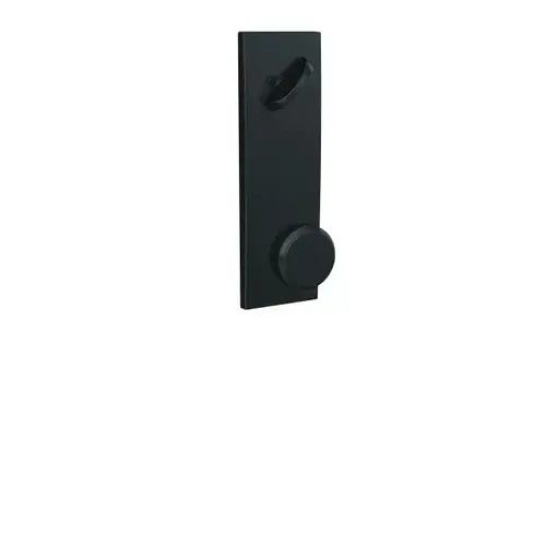 Custom Bowery Knob with Century Escutcheon Interior Active Trim with 16680 Latch and 10269 Strike Matte Black Finish