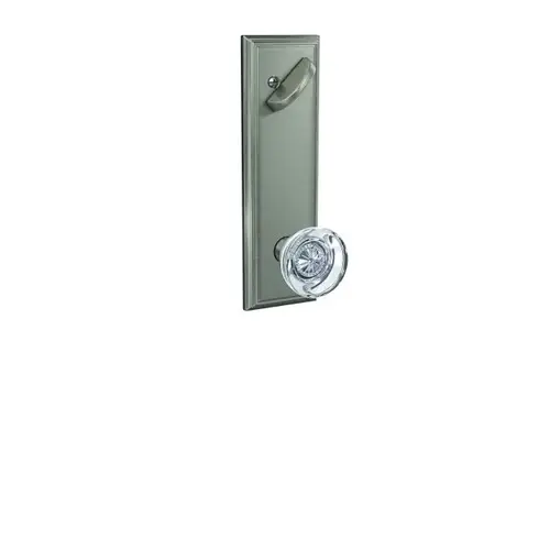 Custom Hobson Knob with Addison Escutcheon Interior Active Trim with 16680 Latch and 10269 Strike Satin Nickel Finish Custom Hobson Knob with Addison Escutcheon Interior Active Trim with 16680 Latch and 10269 Strike Satin Nickel Finish