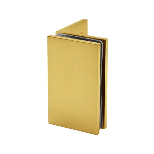 FHC GLN90SB Square Profile Glass Clamp Wall Mount, Brass Material, 3/8" To 1/2" Glazing Thickness, 3-1/2" Height, Satin Brass Finish Square Profile Glass Clamp Wall Mount, Brass Material, 3/8" To 1/2" Glazing Thickness, 3-1/2" Height, Satin Brass Finish