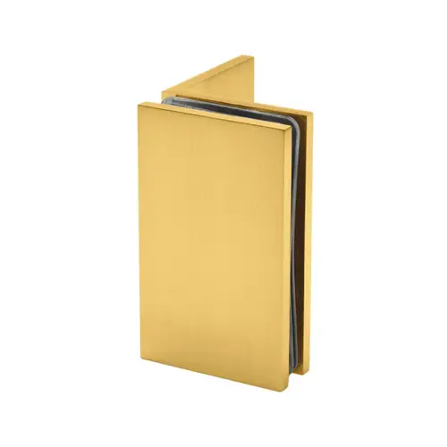 Glendale Glass Clamp Square Wall Mount, Brass Material, 3-1/2" Height, 2-1/8" Glass Side Width, Satin Brass Finish