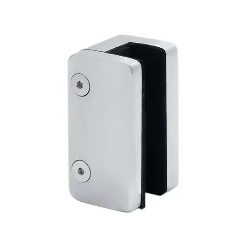 GrandVue Series Pressure Fit End Glass Clamp, Stainless Steel Material, 1/2" to 9/16" Glazing Thickness, Polished Stainless Finish