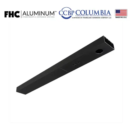 2" x 4-1/2" Header for Single Doors with No Hinge Prep and Concealed Vertical Rod - No Closer Prep - Dark Bronze Anodized - Standard Size/Hardware Prep 2" x 4-1/2" Header for Single Doors with No Hinge Prep and Concealed Vertical Rod - No Closer Prep - Dark Bronze Anodized - Standard Size/Hardware Prep