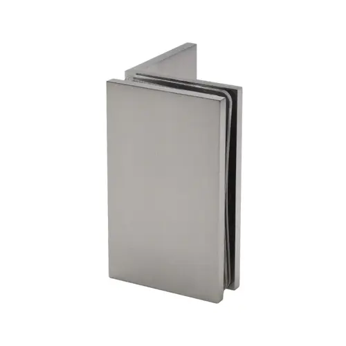 Glendale Glass Clamp Square Wall Mount, Brass Material, 3/8" To 1/2" Glazing Thickness, 3-1/2" Height, Brushed Nickel Finish
