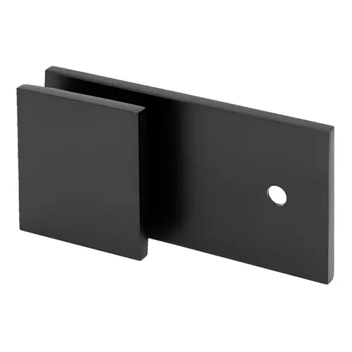 Square Y Inline Glass Clamp for Fixed Panel, Brass Material, 3/8" To 1/2" Glazing Thickness, 3/4" Hole diameter, Matte Black Finish