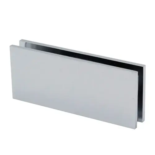Square 180 Degree Glass to Glass Clamp, Brass Material, 3/8" to 1/2" Glazing Thickness, Square Design, Polished Chrome Finish