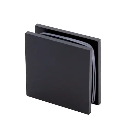 Square Wall Mount Clamp, Brass Material, 2" Length, 2" Width, 3/4" Glass Hole Diameter Required, Oil Rubbed Bronze Finish