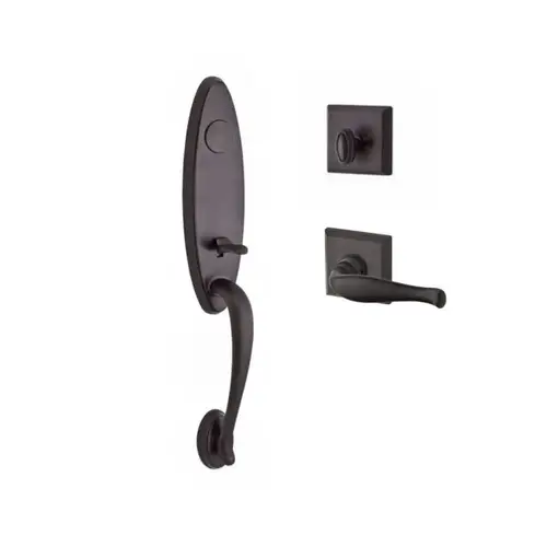 Full Dummy Chesapeake Handleset Left Hand Decorative Lever and Traditional Square Rose For Thick Door Venetian Bronze Finish Full Dummy Chesapeake Handleset Left Hand Decorative Lever and Traditional Square Rose For Thick Door Venetian Bronze Finish