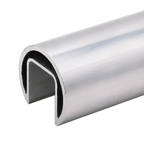 Aluminum Cap Rail 1-7/8" Diameter - 240" Long - Mill Aluminum Aluminum Cap Rail 1-7/8" Diameter - 240" Long - Mill Aluminum