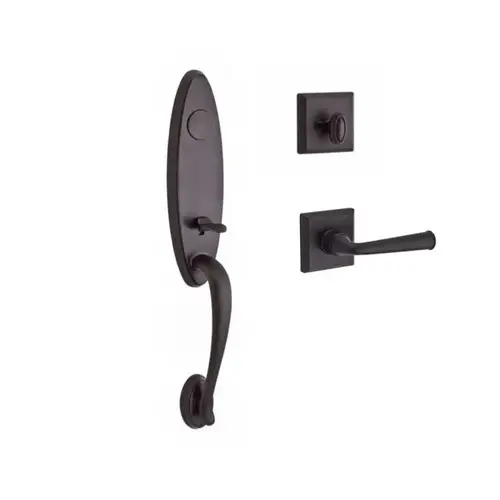 Full Dummy Chesapeake Handleset Right Hand Federal Lever and Traditional Square Rose Venetian Bronze Finish Full Dummy Chesapeake Handleset Right Hand Federal Lever and Traditional Square Rose Venetian Bronze Finish