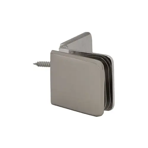 FHC CADJBV037BN Adjustable Glass Clamp Beveled Wall Mount, Brass Material, 3/8" To 1/2" Glazing Thickness, Brushed Nickel Finish Adjustable Glass Clamp Beveled Wall Mount, Brass Material, 3/8" To 1/2" Glazing Thickness, Brushed Nickel Finish