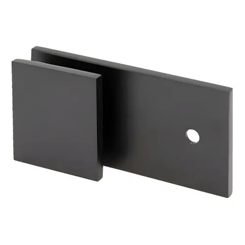 Square 'Y' Inline Glass Clamp for Fixed Panel, Brass Material, Wall to Glass Mounting, 3/8" to 1/2" Glazing Thickness, Oil Rubbed Bronze Finish