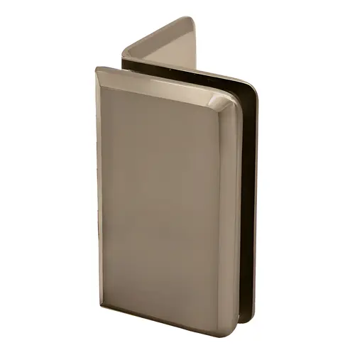 Preston Glass Clamp Beveled, Brass Material, Wall Mount, 3-1/2" Overall Height, 3/8" To 1/2" Glazing Thickness, Brushed Bronze Finish