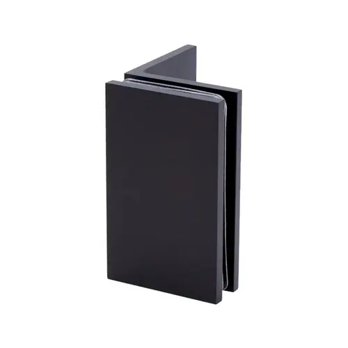 Square Profile Glass Clamp Wall Mount, Brass Material, 3/8" To 1/2" Glazing Thickness, Oil Rubbed Bronze Finish