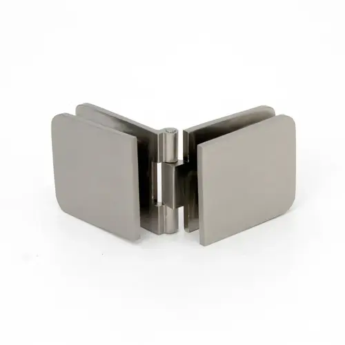 FHC CADJ180BN Adjustable Glass-To-Glass Clamp For Fixed Panels, Brass Material, 90 To 180 Degree Mounting Angle, Brushed Nickel Finish Adjustable Glass-To-Glass Clamp For Fixed Panels, Brass Material, 90 To 180 Degree Mounting Angle, Brushed Nickel Finish