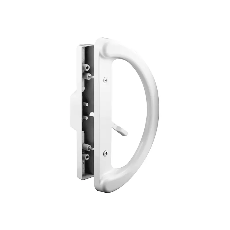 FHC Mortise Style Sliding Patio Door Handle Set - White Diecast - Non-Keyed (Fits 3-15/16 Hole Spacing) C1225
