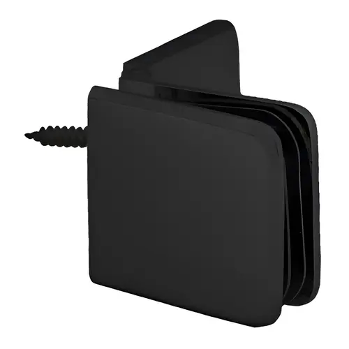 FHC CADJBV037MB Adjustable Glass Clamp Beveled Wall Mount, Brass Material, 3/8" to 1/2" Glazing Thickness, Matte Black Finish, Wall Mount Adjustable Glass Clamp Beveled Wall Mount, Brass Material, 3/8" to 1/2" Glazing Thickness, Matte Black Finish, Wall Mount