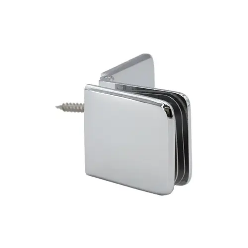 FHC CADJBV037CH Adjustable Glass Clamp Beveled Wall Mount, Brass Material, 3/8" To 1/2" Glazing Thickness, Polished Chrome Finish Adjustable Glass Clamp Beveled Wall Mount, Brass Material, 3/8" To 1/2" Glazing Thickness, Polished Chrome Finish