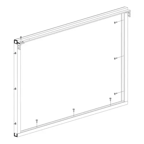 Wood End Showcase - Low Profile Front Frame - Brite Anodized Wood End Showcase - Low Profile Front Frame - Brite Anodized