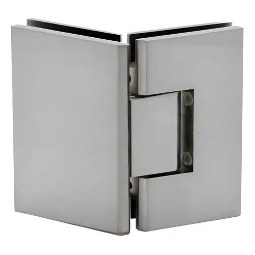 FHC VEN135BNM Venice Series 135 Degree Glass to Glass Hinge, Brass Material, 3/8" to 1/2" Glazing Thickness, Brushed Nickel Finish Venice Series 135 Degree Glass to Glass Hinge, Brass Material, 3/8" to 1/2" Glazing Thickness, Brushed Nickel Finish