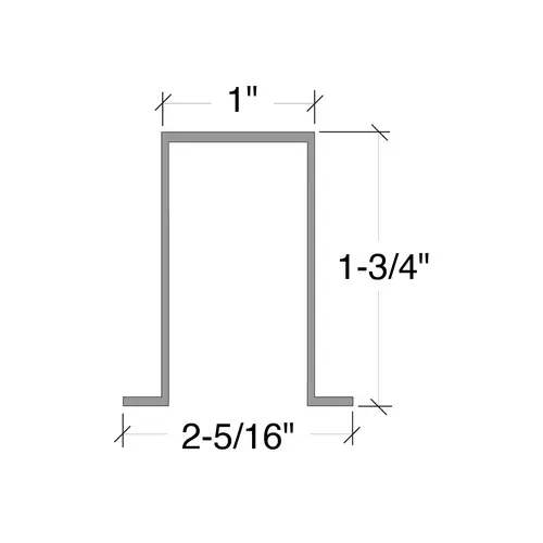 1" X 1-3/4" Hat Channel 120" Stock Length 1" X 1-3/4" Hat Channel 120" Stock Length
