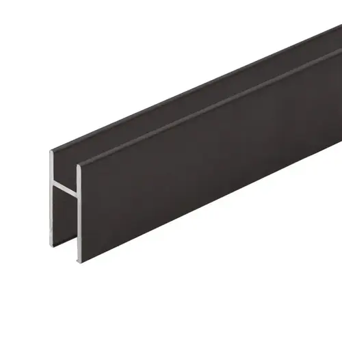 Aluminum 'H' Bar - Dark Black/Bronze Anodized  23" Length