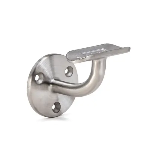 Wall Mount Bracket - With Sweep and Fixed Saddle - Brushed Stainless Wall Mount Bracket - With Sweep and Fixed Saddle - Brushed Stainless