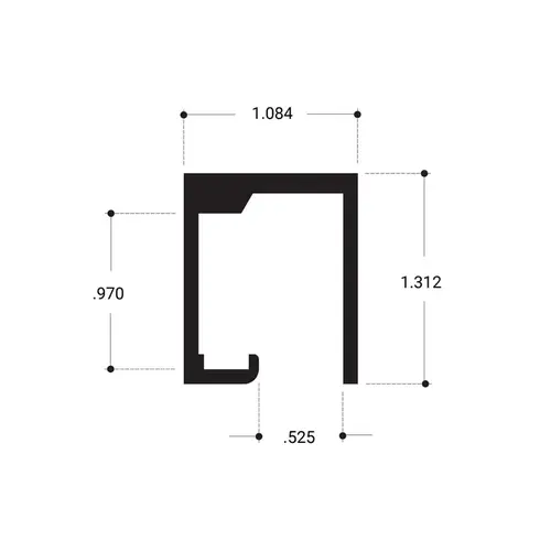 Masteroll Single Closed Overhead Track- Dark Black/Bronze Anodized 72" Stock Length - pack of 2 Masteroll Single Closed Overhead Track- Dark Black/Bronze Anodized 72" Stock Length - pack of 2